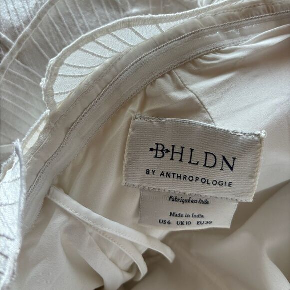 BHLDN Cream Strapless Dress with Floral Accents - Picture 6 of 9